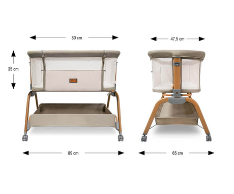 Milly Mally Nino 2in1 šoninė lovelė Beige
