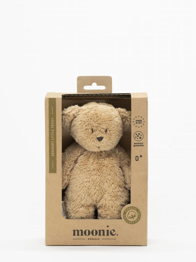 Moonie sensorinis minkštas žaislas Little Teddy Cappuccino