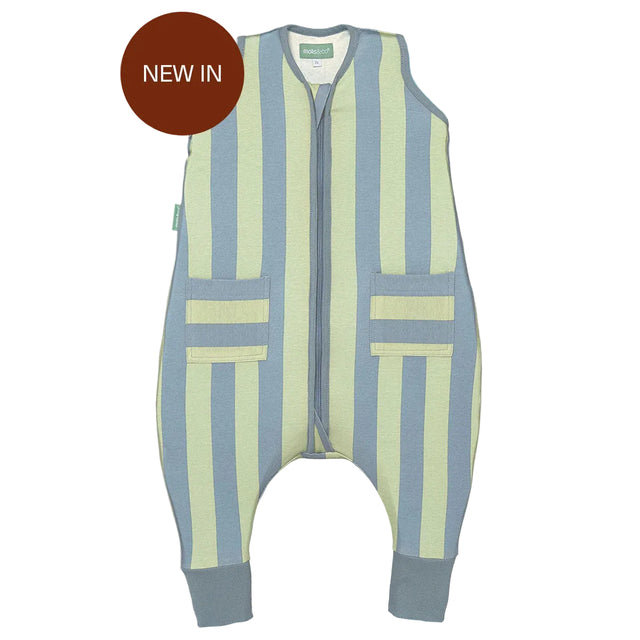 Molis&Co pižama - miegmaišis su kojytėmis TOG 0.5 Green & Blue Stripes