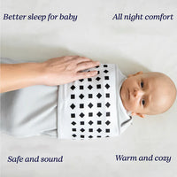 Nanit Breathing Wear Swaddle išmanusis miegmaišis (0 - 3 mėn.) (baltas)