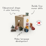 Mushie hariv kuubik kujunditega Shape Sorting Box 