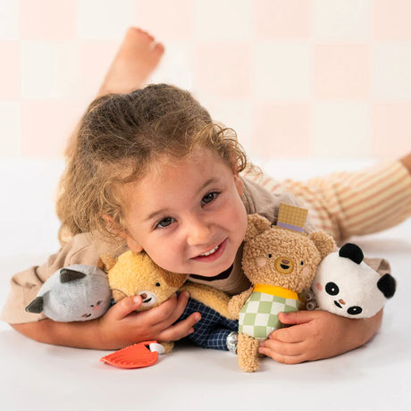 Taf Toys Activity Toy Brendon the Bear kontrastingas kabantis žaislas su kramtuku