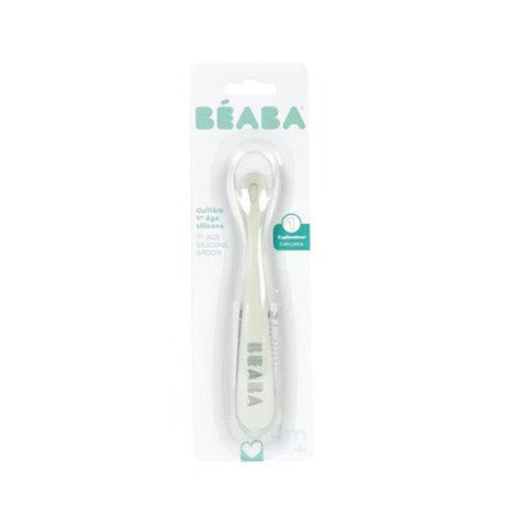 BEABA pradinio maitinimo silikoninis šaukštelis Misty Green, 4+ mėn.