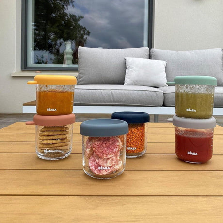 BEABA stiklinių indelių rinkinys (6 vnt. po 250 ml), Sunrise