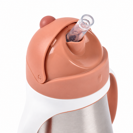 BEABA metalinė gertuvė su šiaudeliu, 250 ml, Terracota
