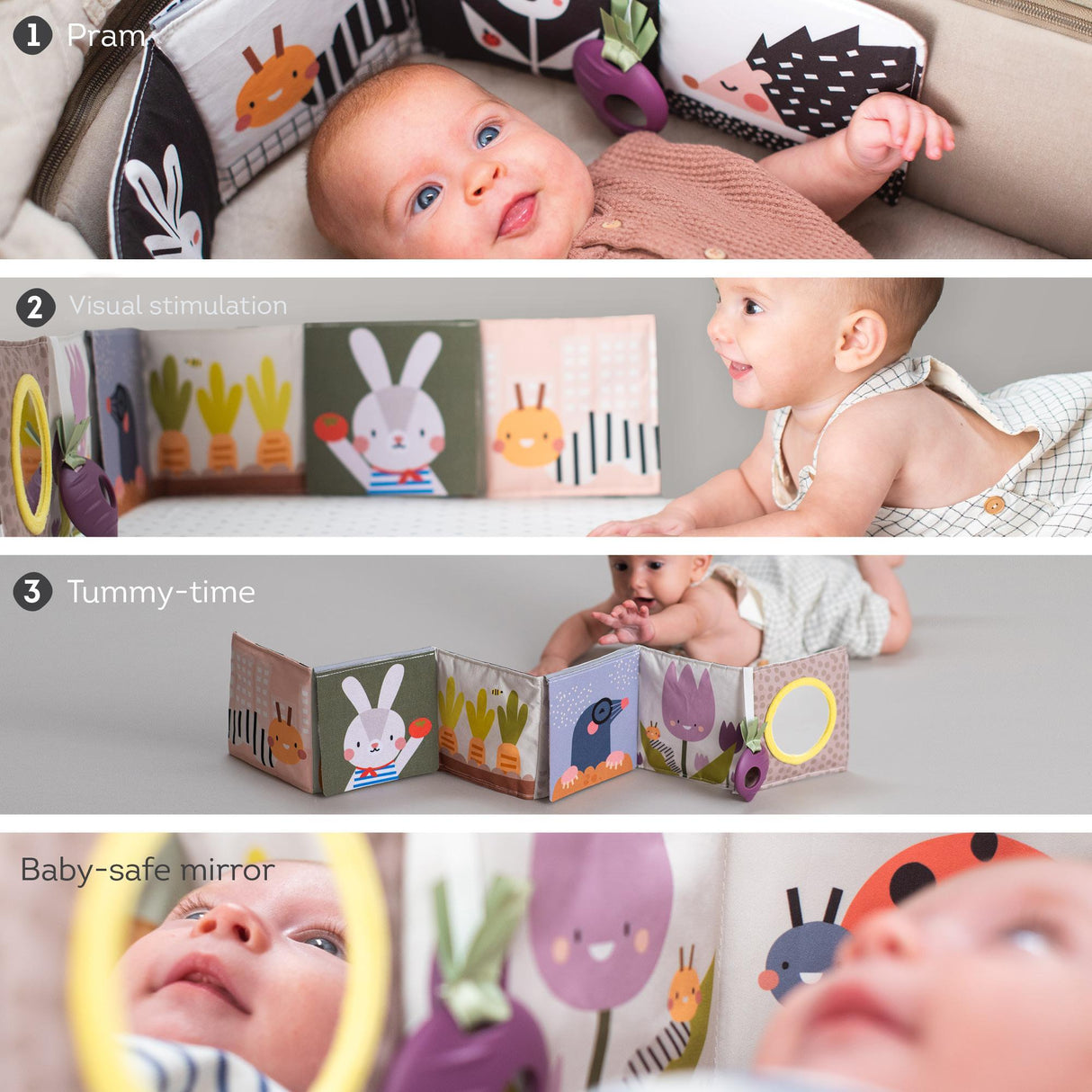 Taf Toys kahepoolne pehme raamat väikelastele "Lugu"