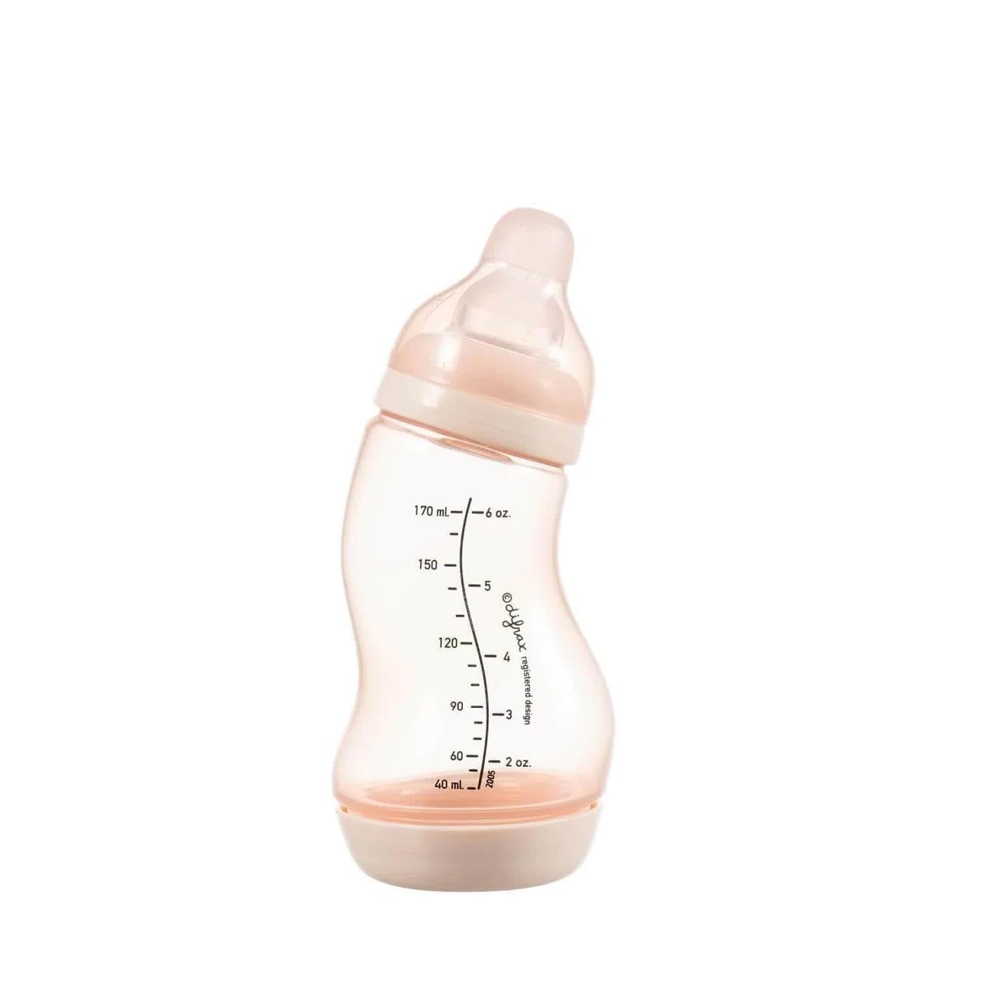 Difrax S-kujuline koolikute lutipudel 170 ml (erinevad värvid)