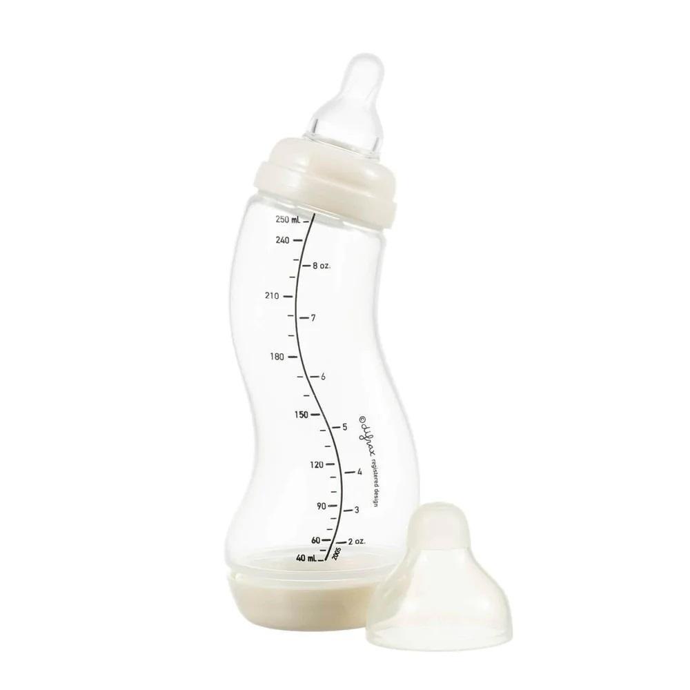 Difrax S-kujuline koolikute pudel 170 ml kitsa kaelaga