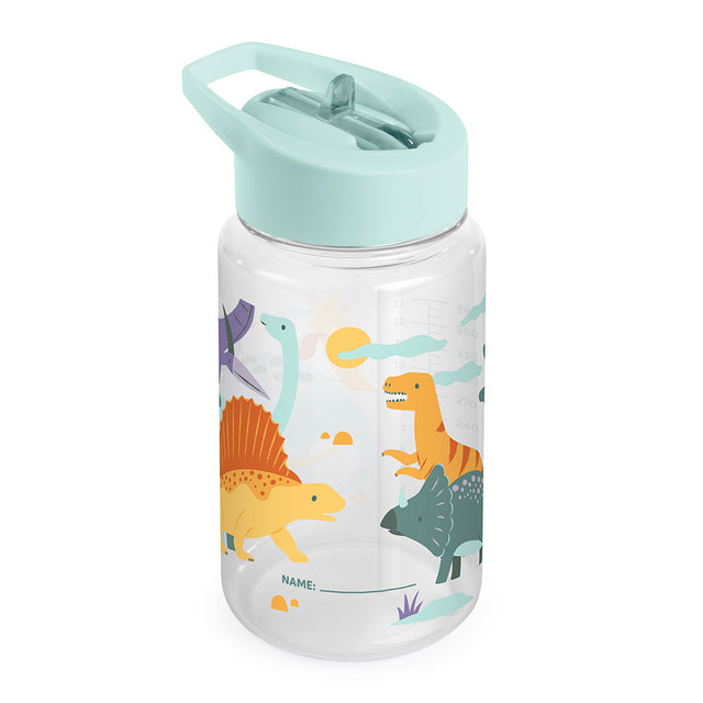 Miniland vaikiška gertuvė su šiaudeliu Kiddie Bottle Jurassic, 450 ml