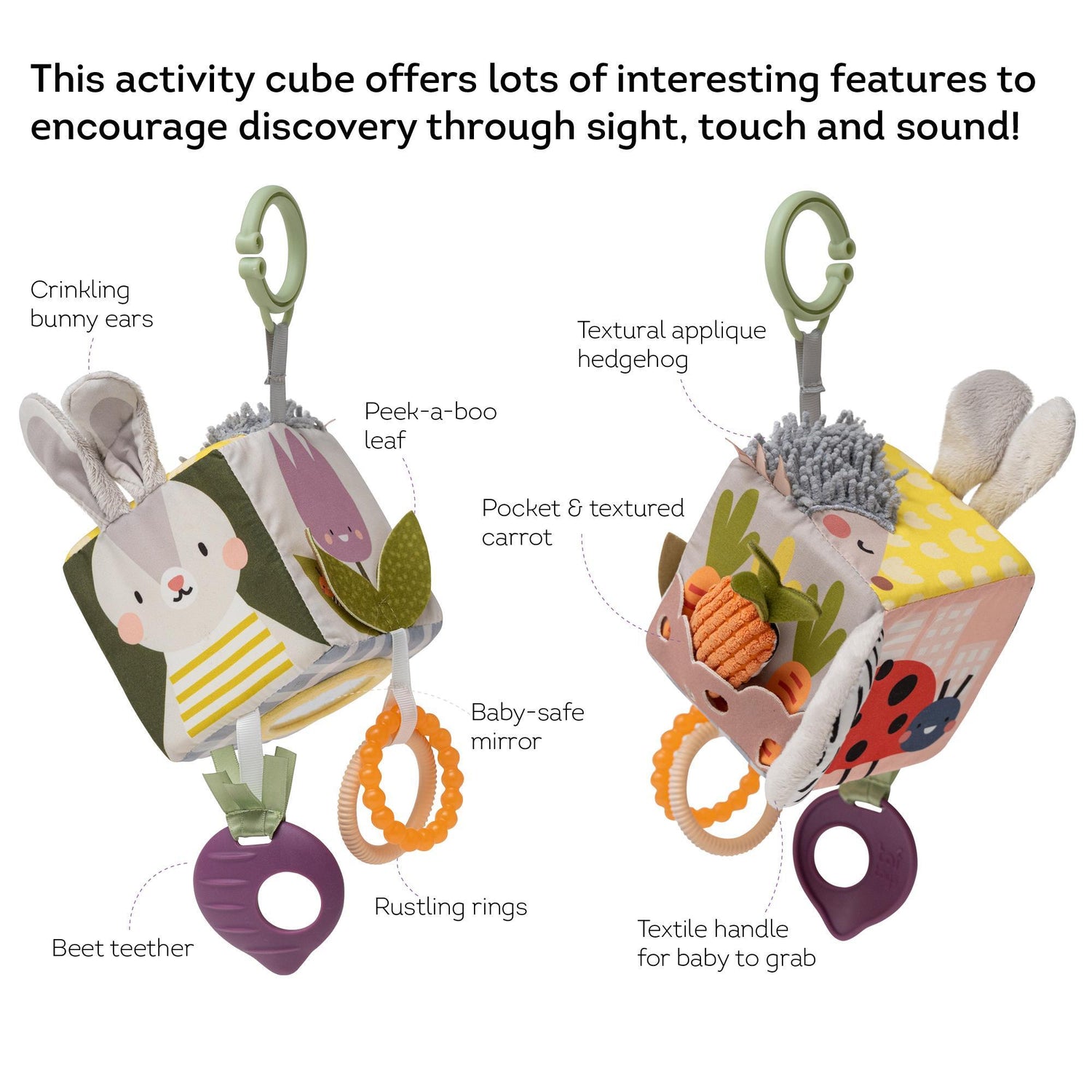 Taf Toys lavinamasis kubas kūdikiui Urban Garden, 0 mėn.+