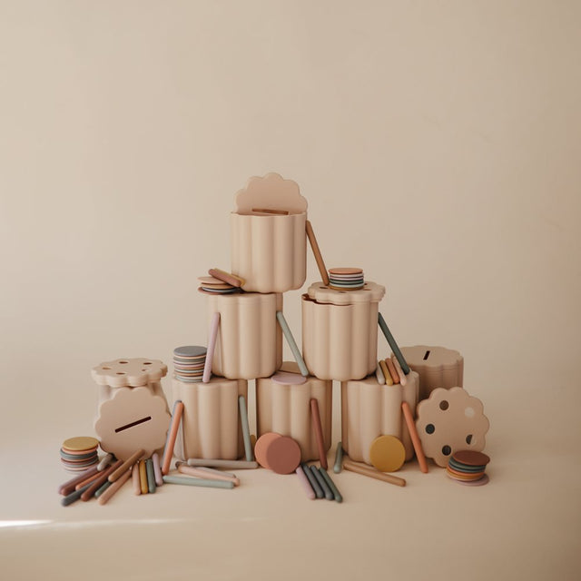 Mushie hariv kuubik kujunditega Shape Sorting Box 