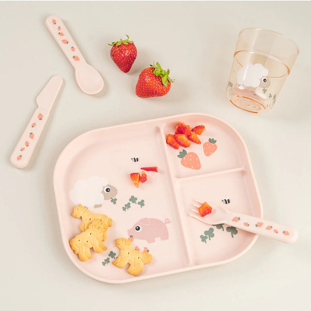 Done by Deer tassikomplekt Nami miniklaas Happy Clouds Papaya, 3 tk.