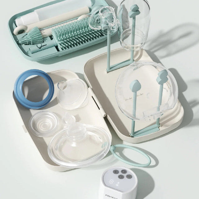 Munchkini harjakomplekt pudelite ja joogiklaaside pesemiseks 