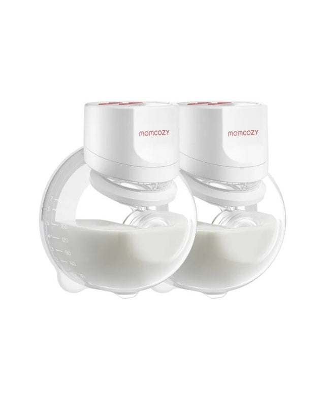 Momcozy dvigubas nešiojamas belaidis pientraukis S12 Pro Quick, baltas