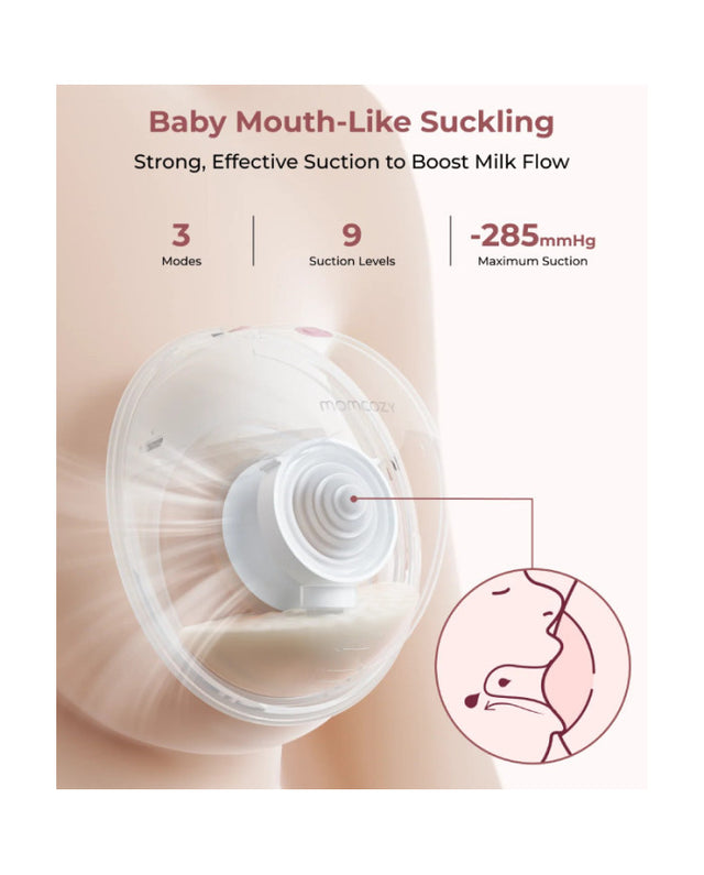 Momcozy dvigubas Smart pientraukis M5, valdomas programėle, pilkas