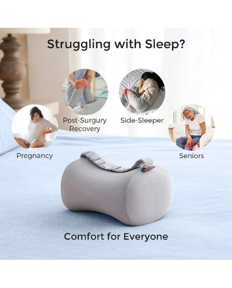 Momcozy ergonominė kelių pagalvė su vėsinančiu audiniu nėščiosioms, Cooling Grey