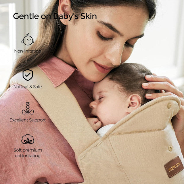 MOMCOZY ergonominė kūdikių nešioklė Weesnug Cotton Khaki
