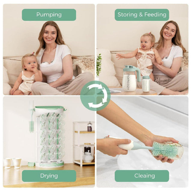 Munchkini harjakomplekt pudelite ja joogiklaaside pesemiseks 