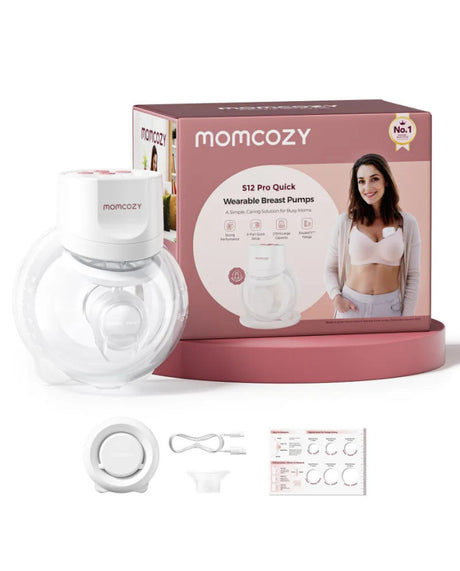 Momcozy nešiojamas belaidis pientraukis S12 Pro Quick, White