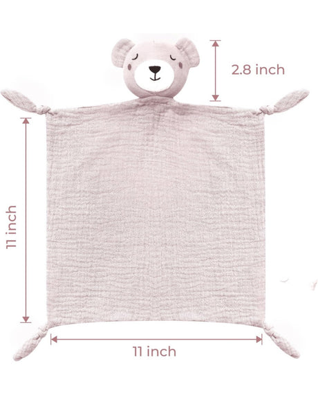 Momcozy rožinis medvilninis meškiukas-migdukas, čiulptuko laikiklis kūdikiui, Pink