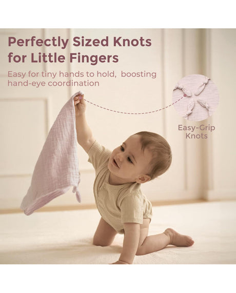 Momcozy rožinis medvilninis meškiukas-migdukas, čiulptuko laikiklis kūdikiui, Pink