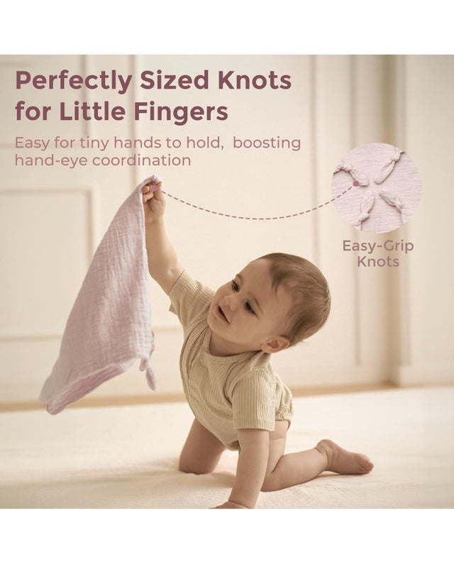 Momcozy rožinis medvilninis meškiukas-migdukas, čiulptuko laikiklis kūdikiui, Pink