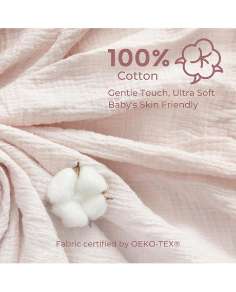 Momcozy rožinis medvilninis meškiukas-migdukas, čiulptuko laikiklis kūdikiui, Pink