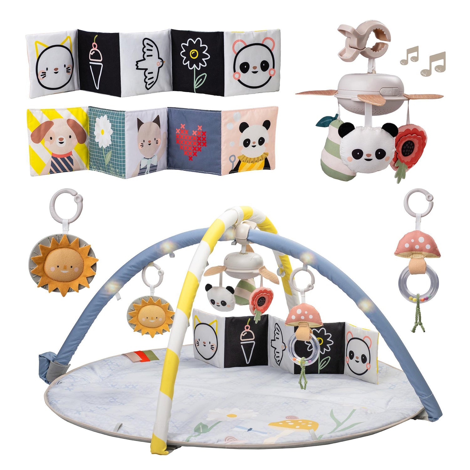 Taf Toys lavinamasis žaidimų kilimėlis su LED arkomis ir muzikine karusele