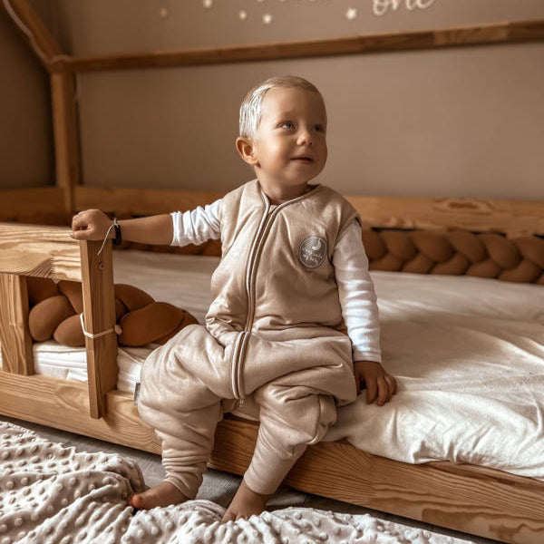 Natulino NATURALS LITTLE WALKERS™ ühekihiline beebi magamiskott GOTS beež