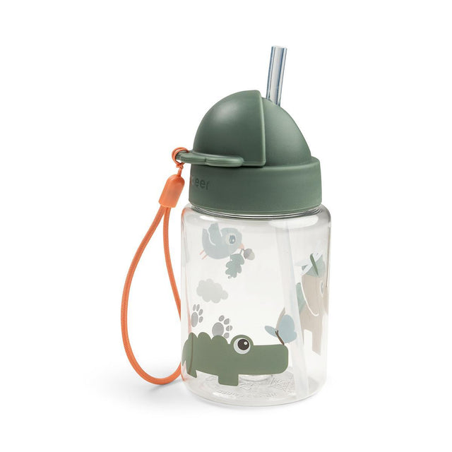 Done by Deer gertuvė su šiaudeliu Tiny Trails Green, 280 ml
