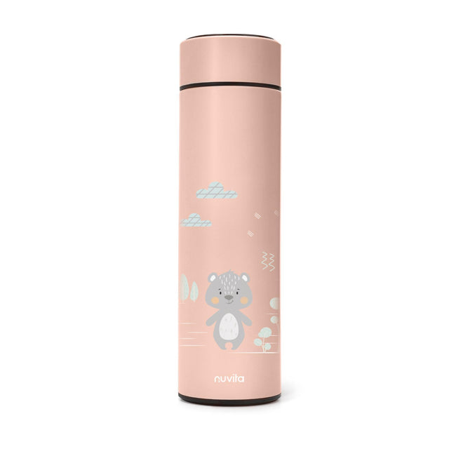 Nuvita nerūdijančio plieno termogertuvė su LED termometru English Rose, 500 ml