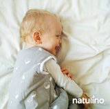 Natulino BabyComfort kahekihiline beebi magamiskott (loomadele hall / valge värv)