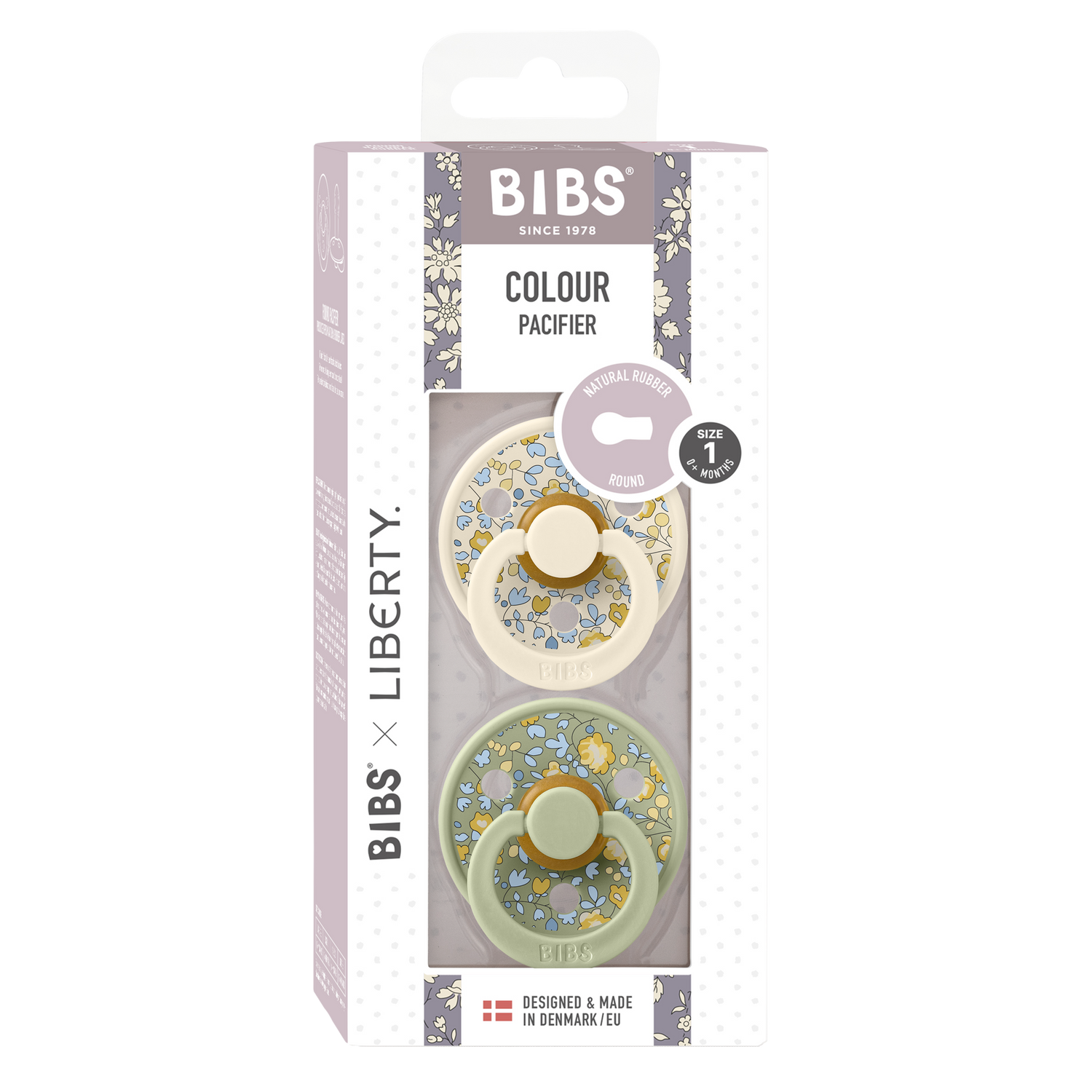 BIBS lutikomplekt suurus 1 (0 - 6 kuud) Liberty Eloise Sage Mix 
