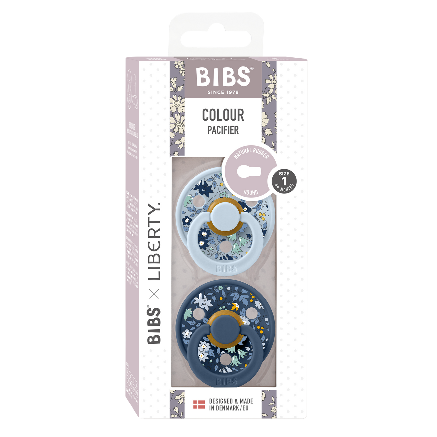 BIBS lutikomplekt suurus 1 (0-6 kuud) Liberty Chamomile Lawn Baby Blue Mix 