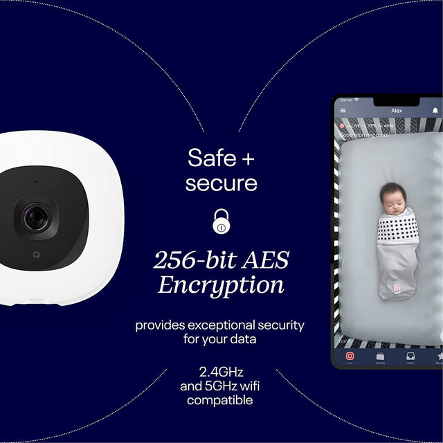 Nanit Pro beebimonitor + põrandaalus mobiilne lapsehoidja alusega, öövalgus ja hingamismonitor