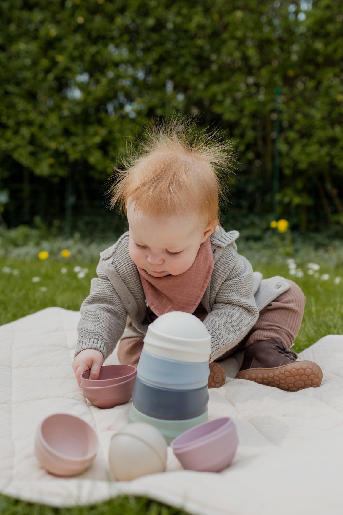 BIBS hariv mänguasja kiiktorn Bright Rainbow 