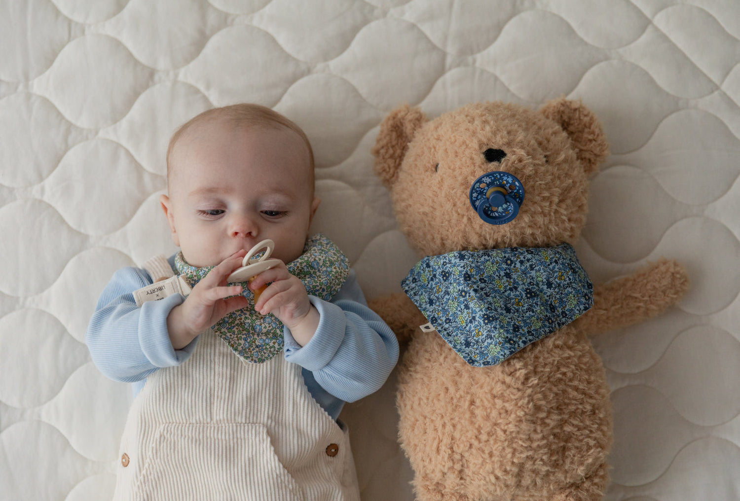 BIBS lutikomplekt suurus 1 (0-6 kuud) Liberty Chamomile Lawn Baby Blue Mix 