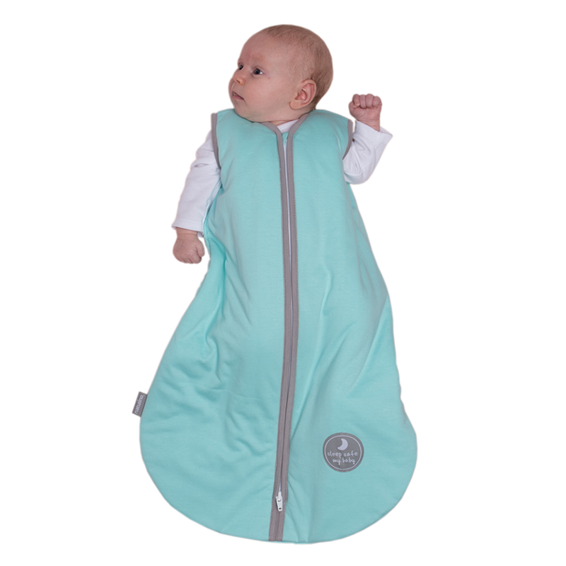 Natulino SuperLite viensluoksnis kūdikio miegmaišis (natural mint / warm grey spalva) (4669076406354)