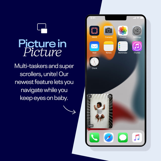 Nanit Pro täielik jälgimissüsteem hingamisliikumise mobiilse lapsehoidjaga, universaalse aluse ja seinakinnitusega ning täielik hingamismonitor