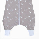 Natulino LITTLE WALKERS ühekihiline beebi magamiskott Animals Grey &amp; White