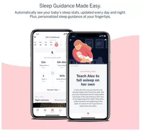 Nanit Pro täielik jälgimissüsteem hingamisliikumise mobiilse lapsehoidjaga, universaalse aluse ja seinakinnitusega ning täielik hingamismonitor