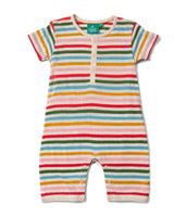 Little Green Radicals Rainbow Striped kombinesoon – romper (6-9 ja 12-18 kuud) 