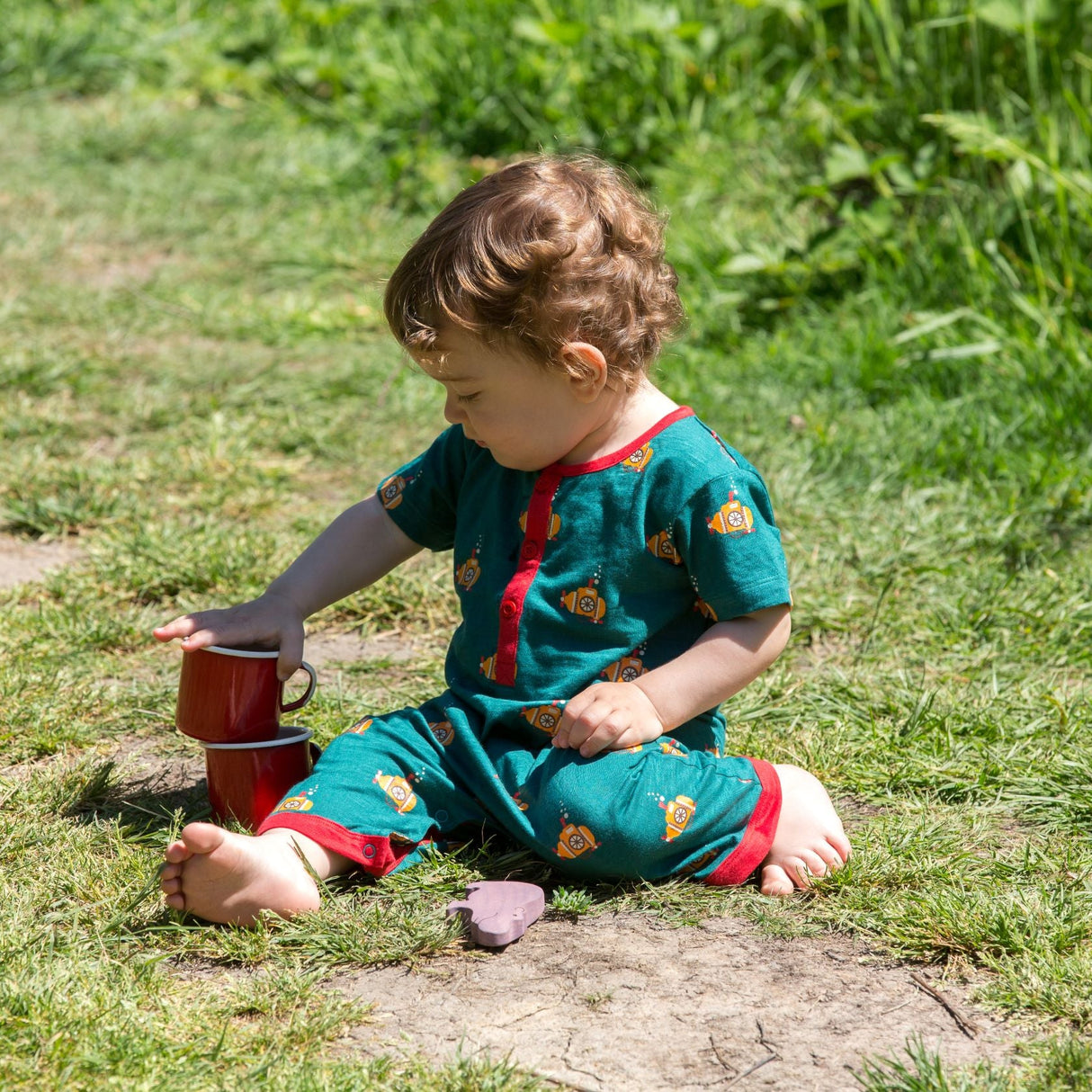 Little Green Radicals Deep Sea Exploreri kombinesoon - romper 