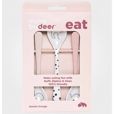 Done by Deer šaukštelių vaikui rinkinys, 3 vnt. (happy dots pudriniai) (4397694648402)