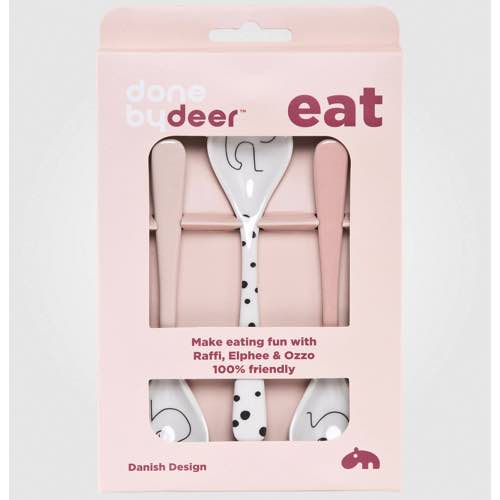 Done by Deer šaukštelių vaikui rinkinys, 3 vnt. (happy dots pudriniai) (4397694648402)