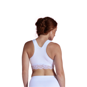 Carriwell nėriniais puošta liemenėlė maitinančioms (balta) / Organic Crossover Nursing Bra (2060591104073)