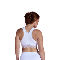 Carriwell nėriniais puošta liemenėlė maitinančioms (balta) / Organic Crossover Nursing Bra (2060591104073)