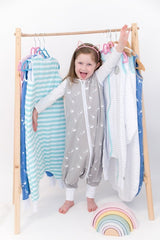 Natulino LITTLE WALKERS kolmekihiline beebi magamiskott Animals Grey &amp; White