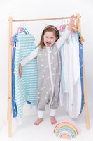 Natulino LITTLE WALKERS kolmekihiline beebi magamiskott Animals Grey &amp; White