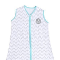 Natulino LITTLE WALKERS kolmekihiline beebi magamiskott White Grey Waves &amp; Mint